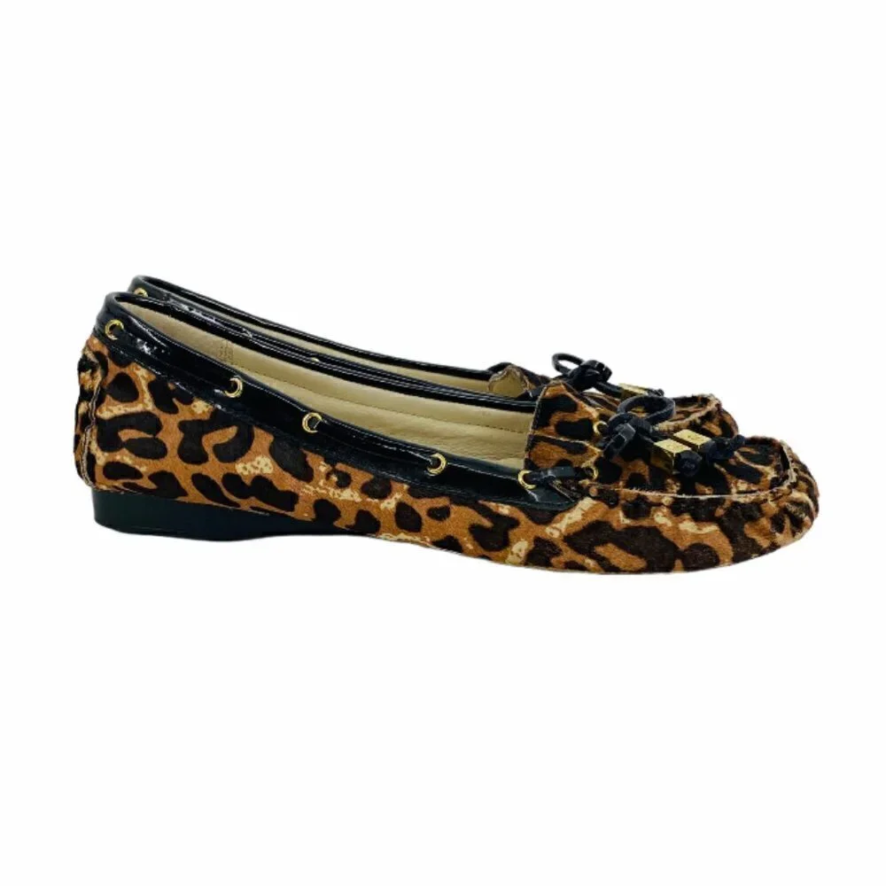 Michael Kors Animal Print Leather Loafers Sz 8.5 - Picture 5 of 12